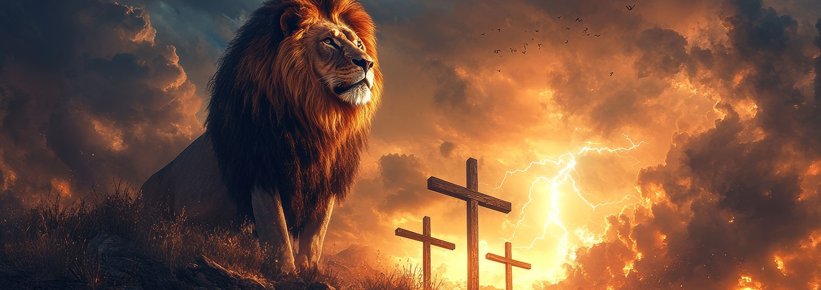 Lion Sunset Crosses